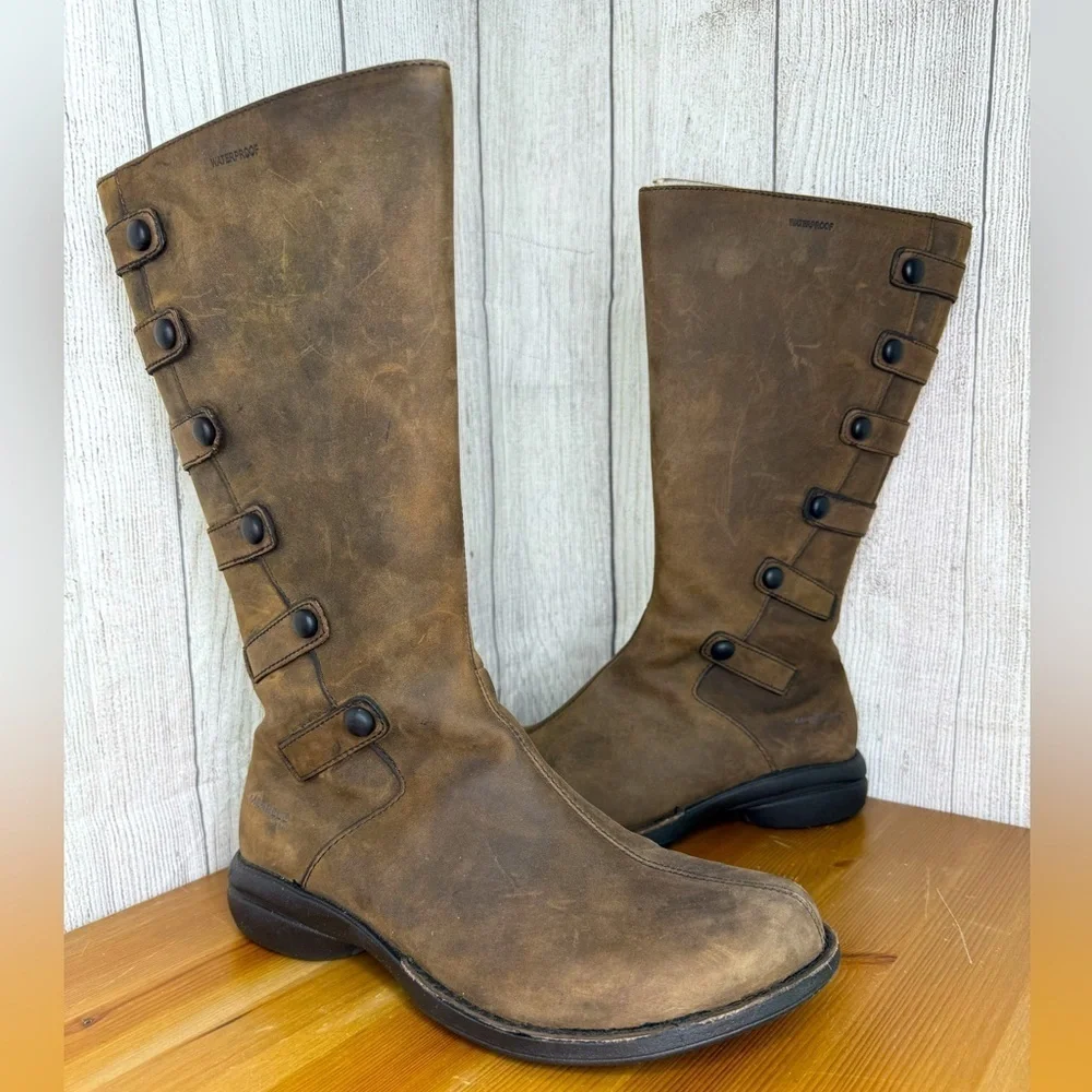 NEW MERRELL Tetra Launch Cinnamon Nubuck Leather WATERPROOF Boots Women’s 6.5